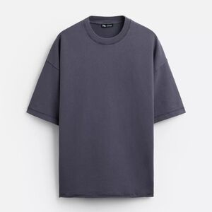 Zara Men's 100% Cotton Loose Fit Short Sleeve Tee
